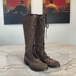 Frye Tall Lace Up Combat Boot